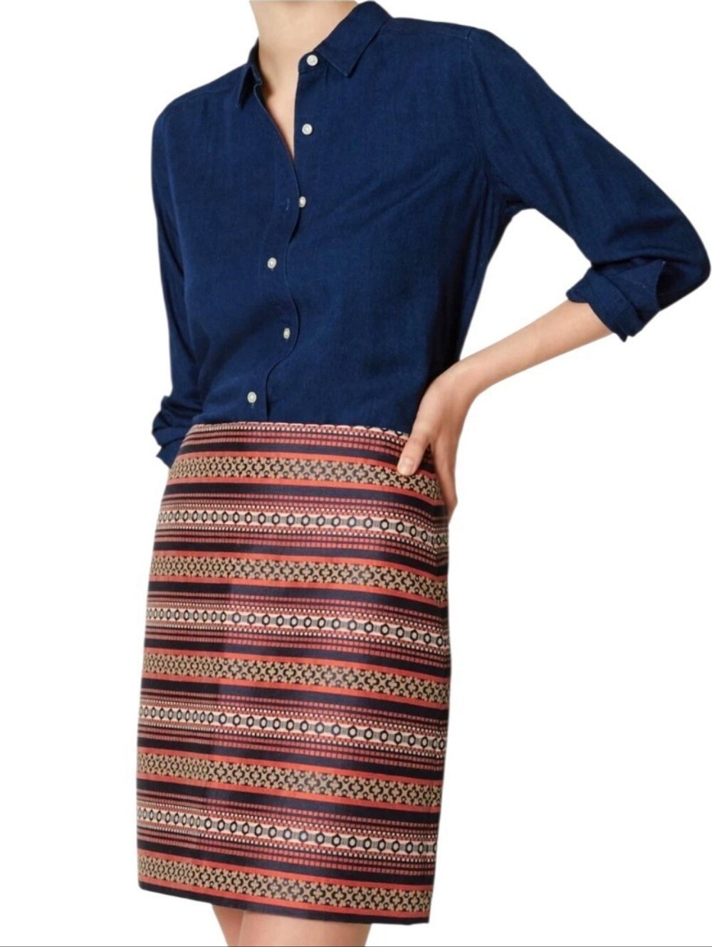 NWOT LOFT Bohemian Midi Skirt
